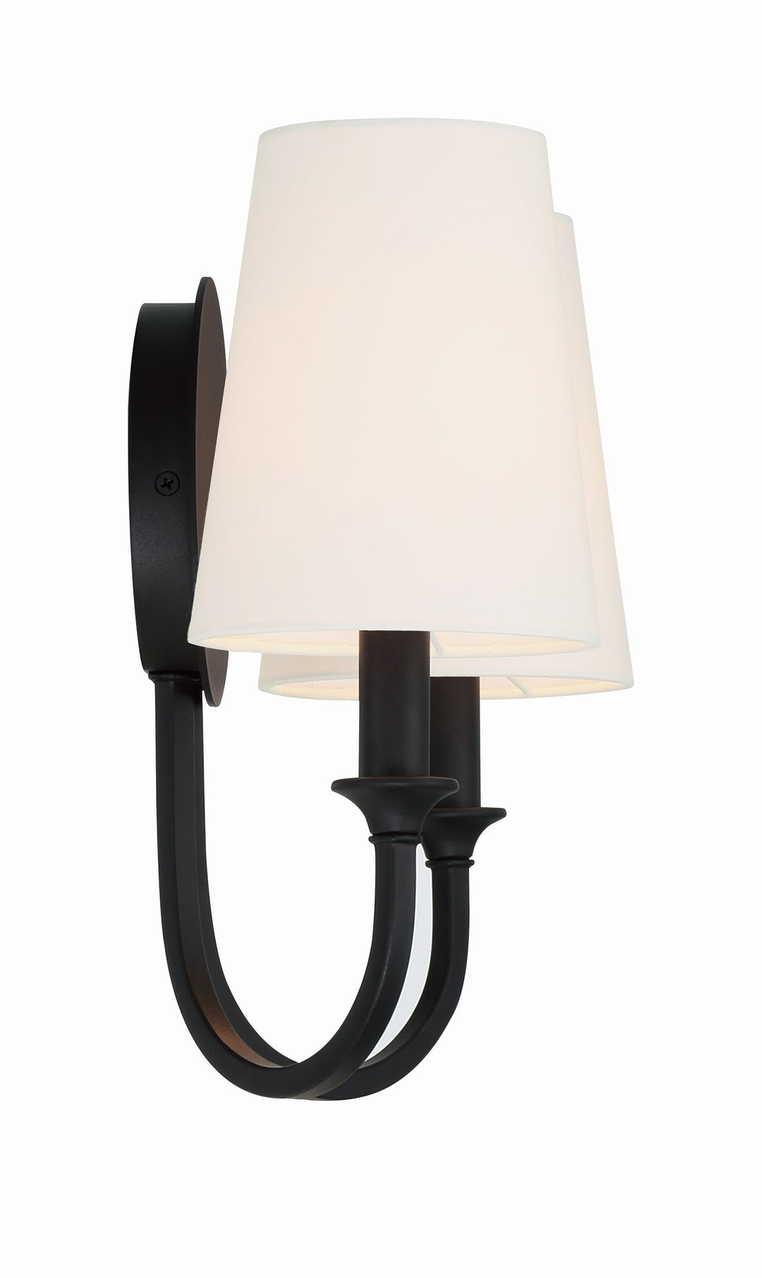 Crystorama Payton 2 Light Black Forged Sconce