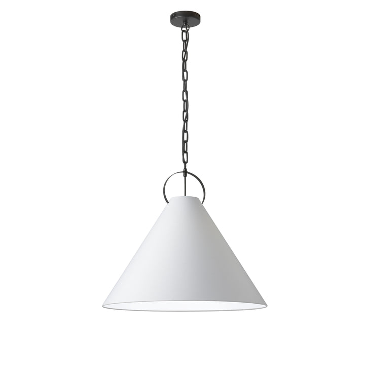 Dainolite 1 Light Incandescent Pendant, Matte Black with Black Shade