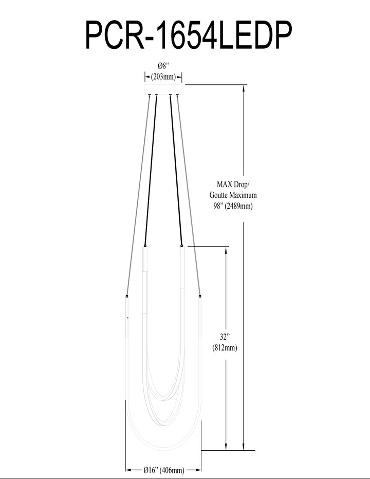 Dainolite 62W Pendant Aged Brass with White Silicone Diffuser