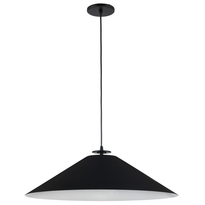 Dainolite 1 Light Incandescent Pendant, Aged Brass and Matte Black