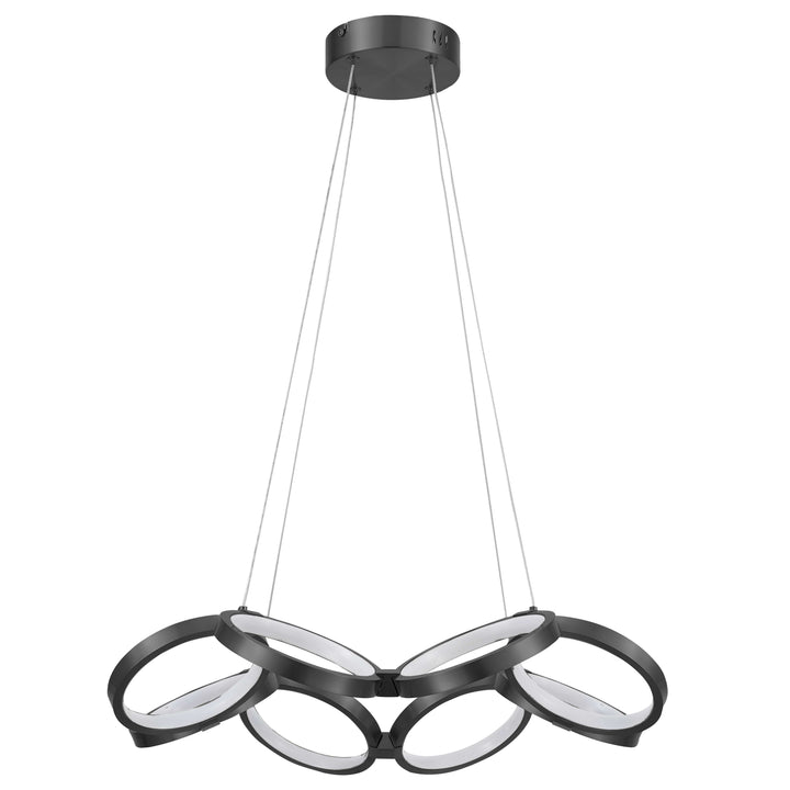 Dainolite 64W Chandelier, Aged Brass w/ White Silicone Diffuser