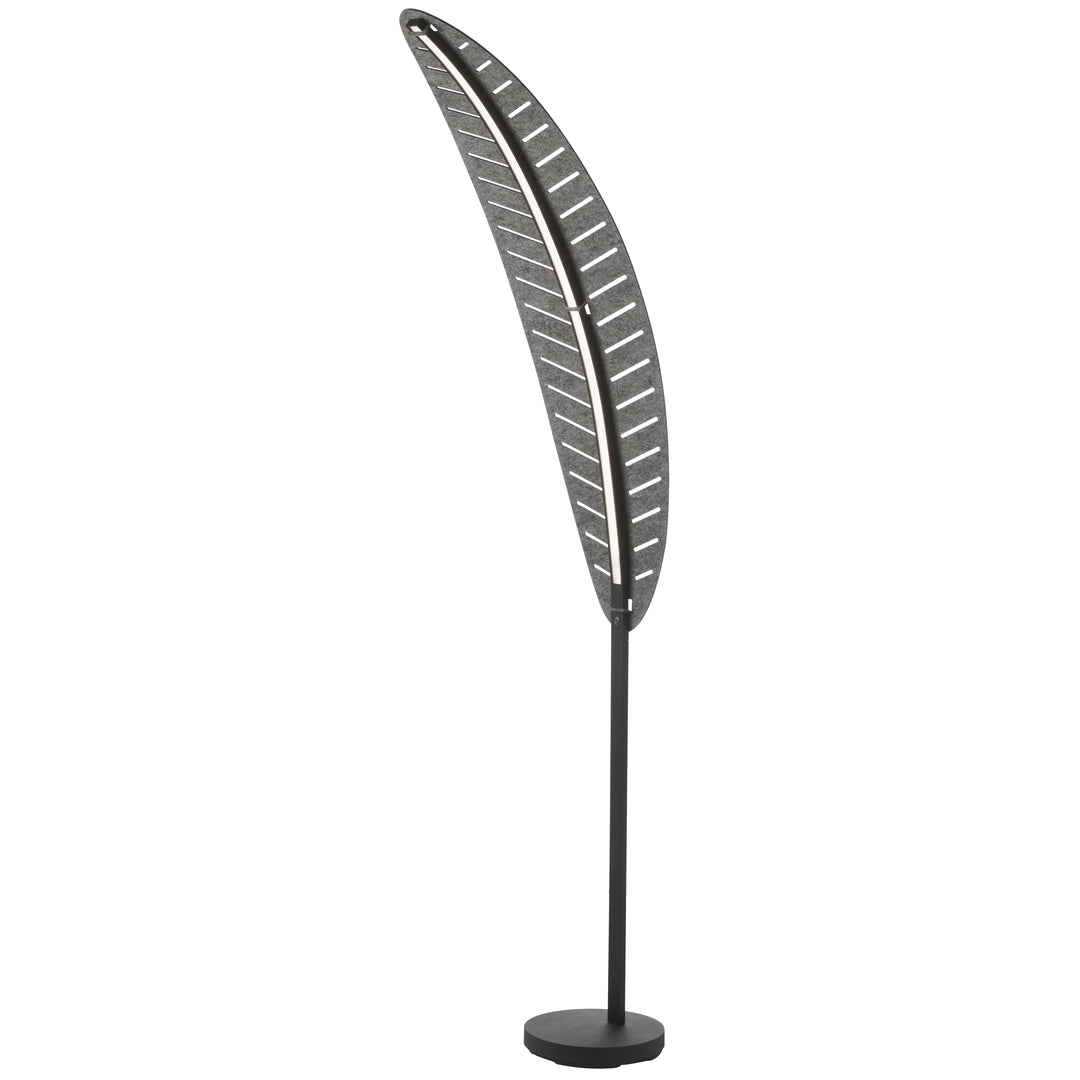 Dainolite 22W Floor Lamp Matte Black with Grey Shade