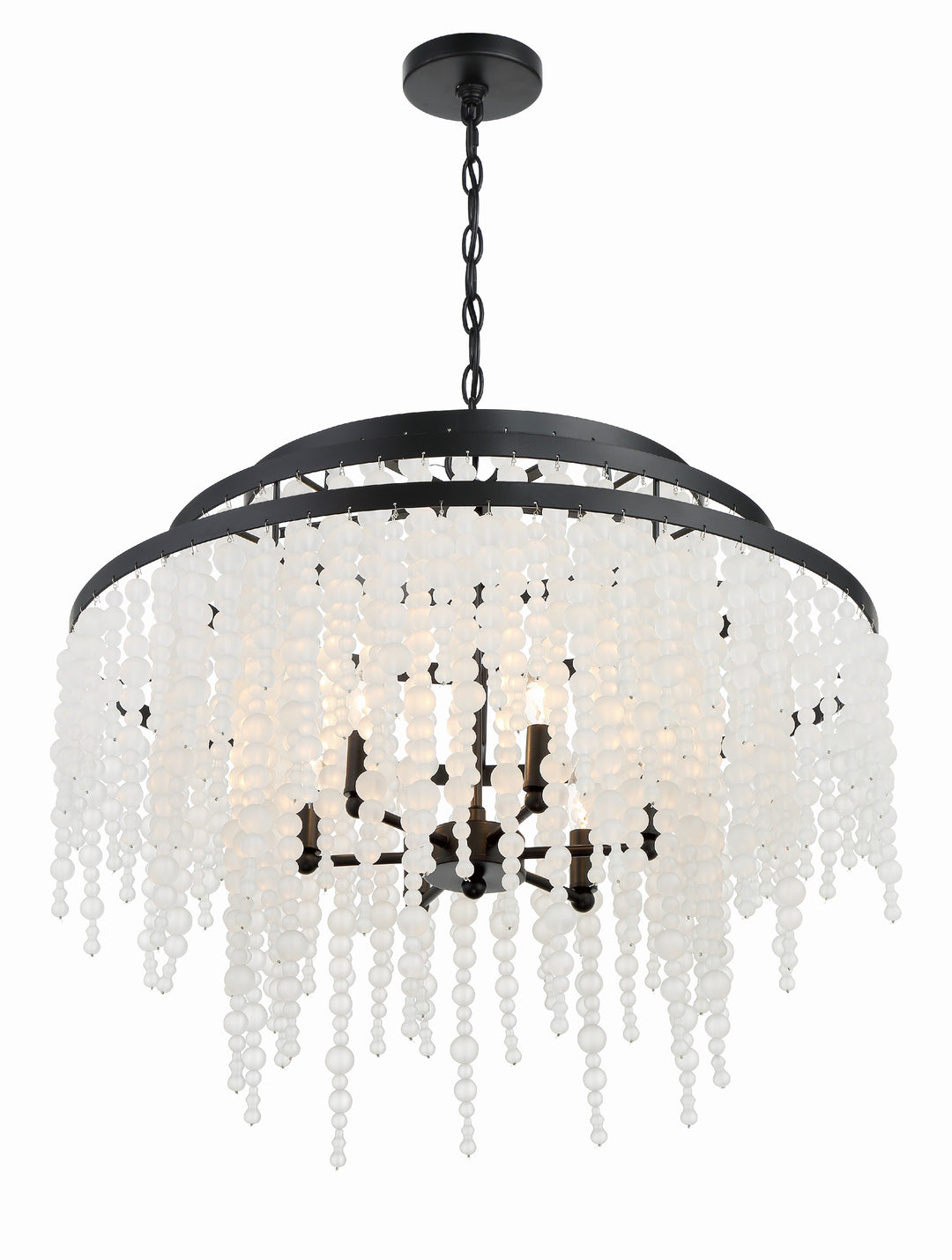 Crystorama Poppy 6 Light Forged Bronze Chandelier