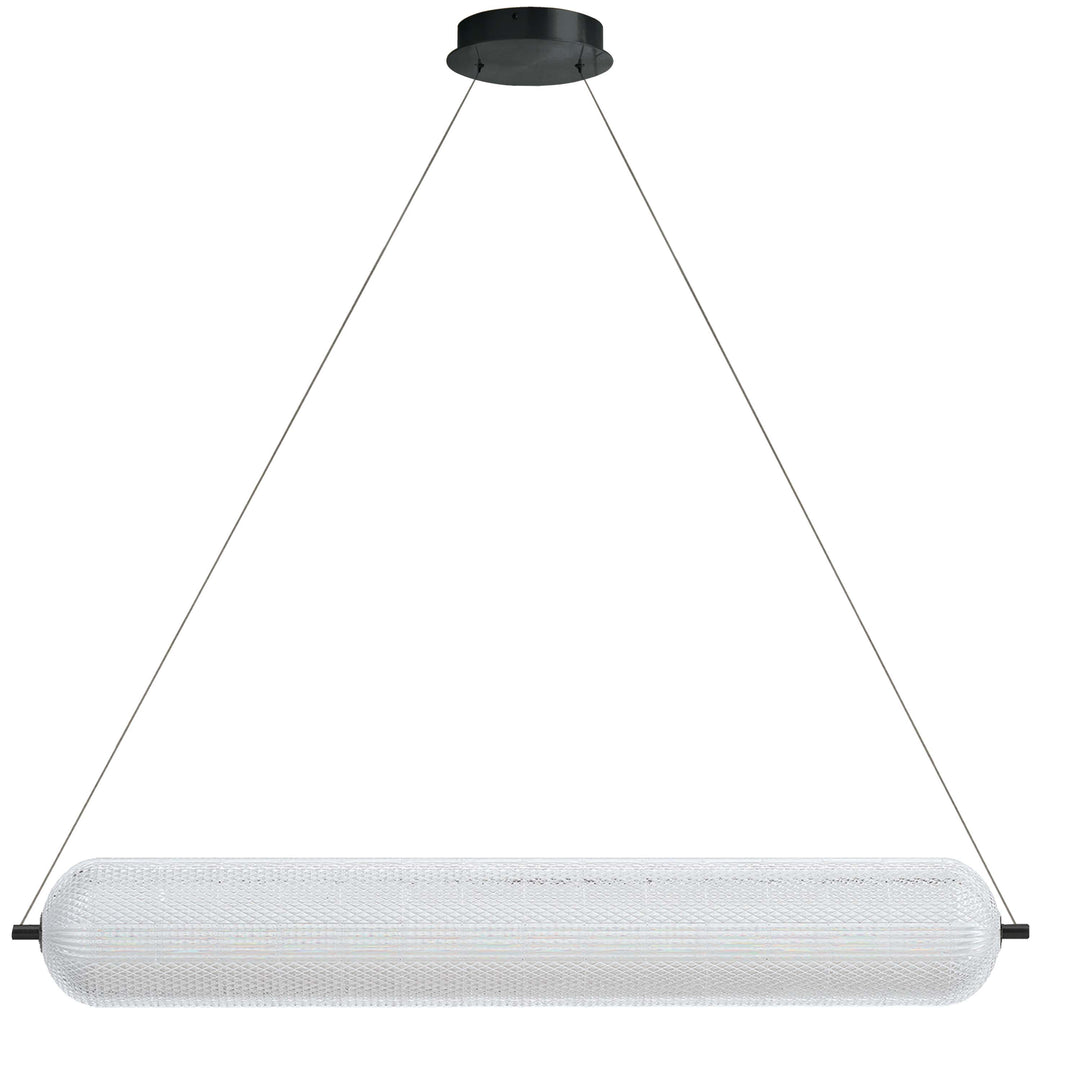 Dainolite 36W Horizontal Pendant Aged Brass with Clear Acrylic Diffuser