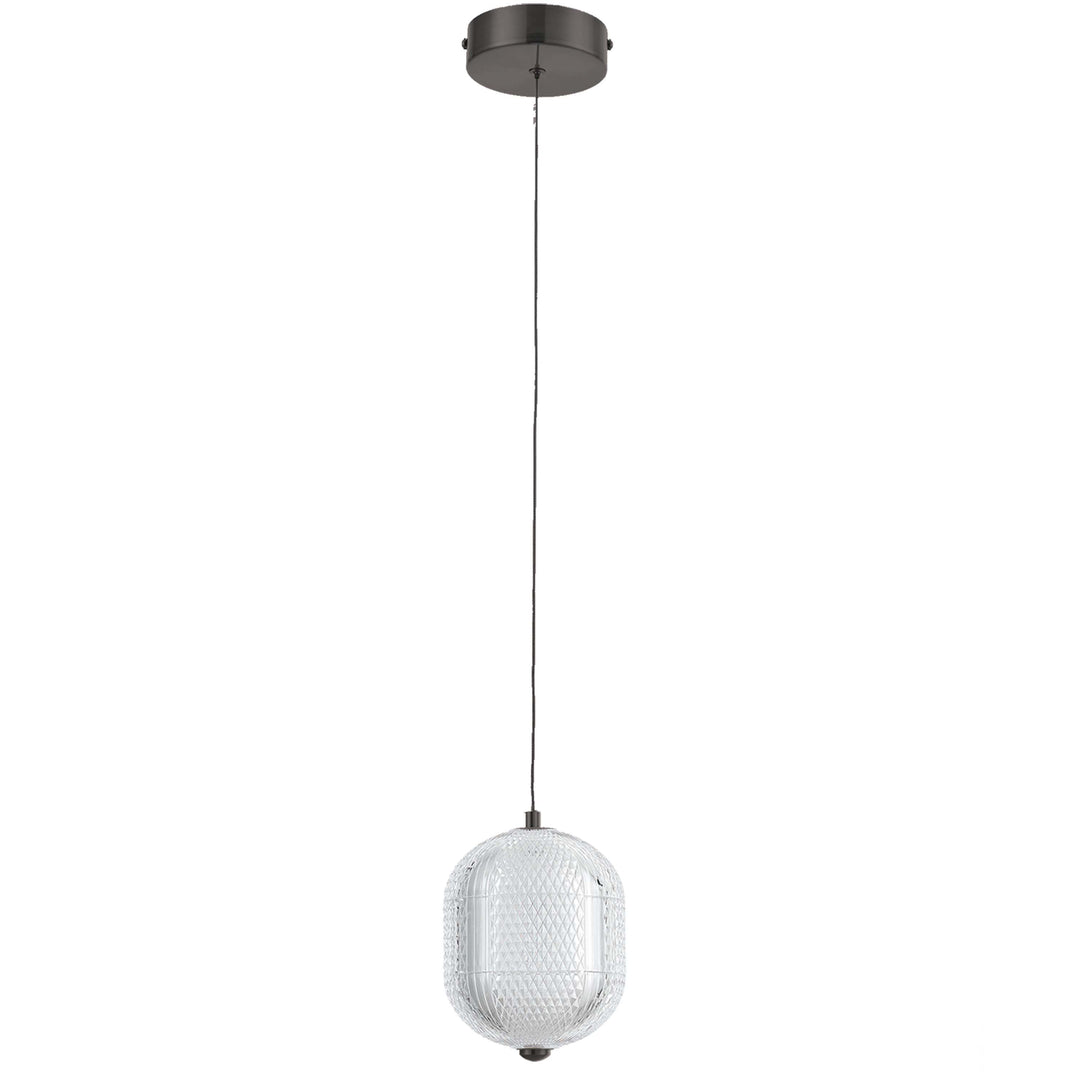 Dainolite 8.5W Pendant Aged Brass with Clear Acrylic Diffuser