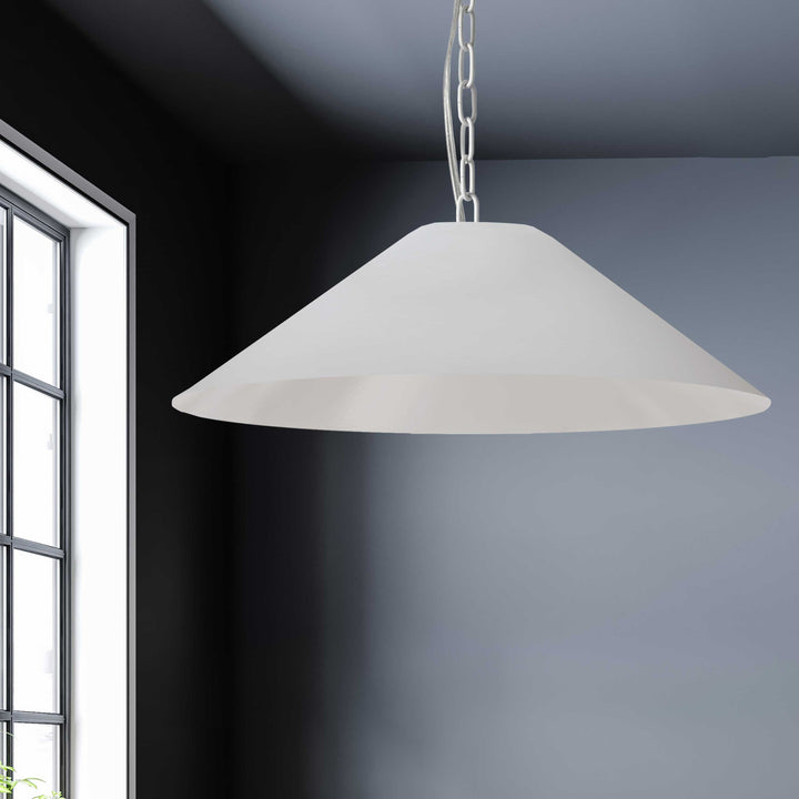 Dainolite 1 Light Incandescent Pendant, Matte Black with Black Shade