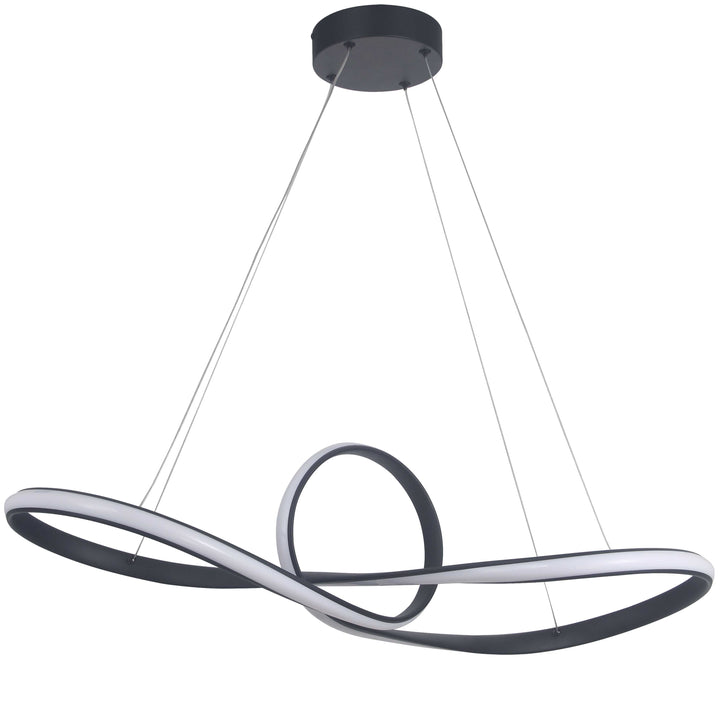 Dainolite 43W Horizontal Pendant, Matte Black w/ Silicone Diffuser