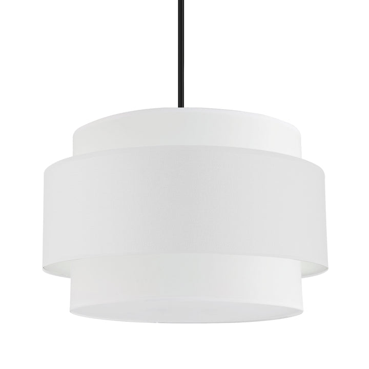 Dainolite 4 Light Incandescent Chandelier, Matte Black with Black Shade