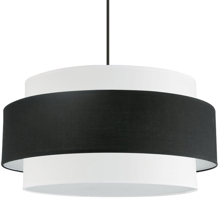 Dainolite 4 Light Incandescent Chandelier, Matte Black with Black Shade