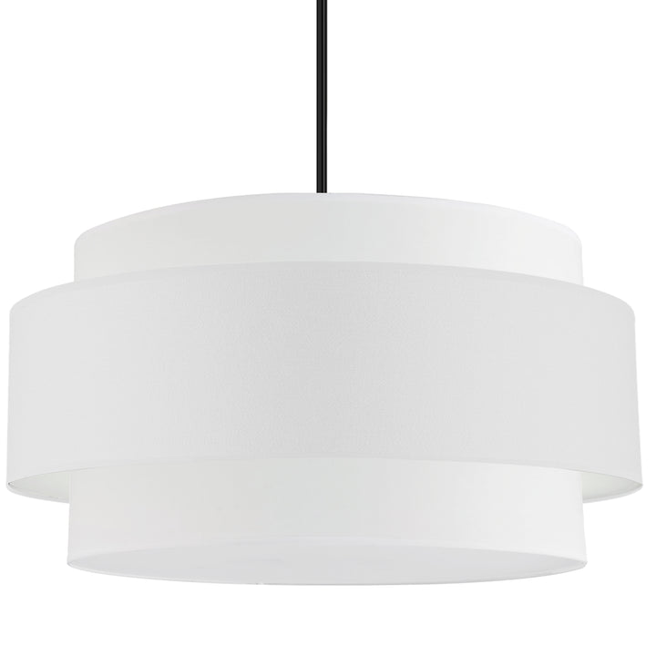 Dainolite 4 Light Incandescent Chandelier, Matte Black with Black Shade