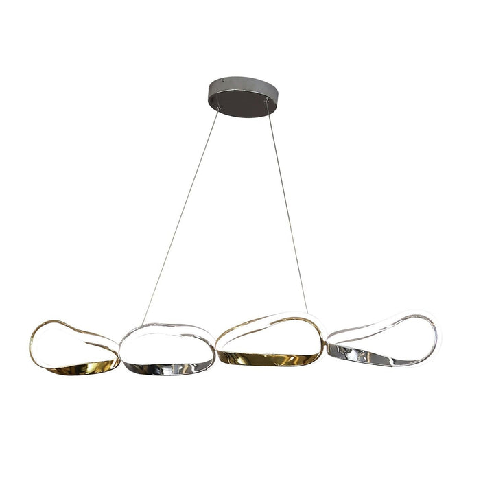 Prague Horizontal Chandelier // Gold & Chrome