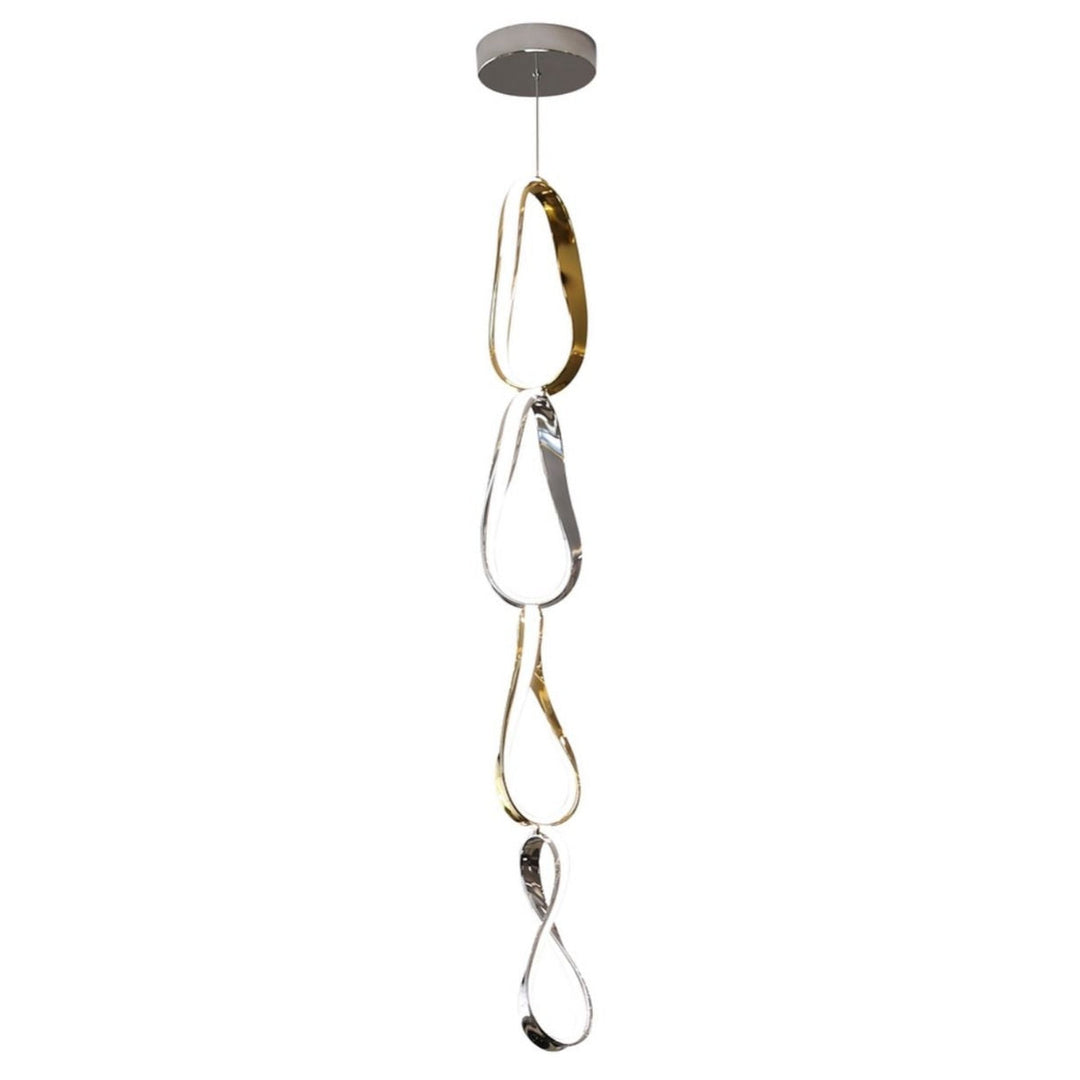 Prague Vertical Chandelier // Gold & Chrome