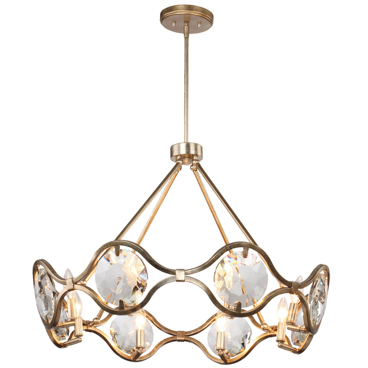 Crystorama Quincy 8 Light Distressed Twilight Chandelier