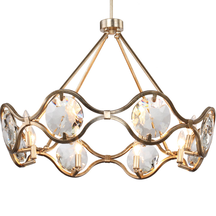 Crystorama Quincy 8 Light Distressed Twilight Chandelier