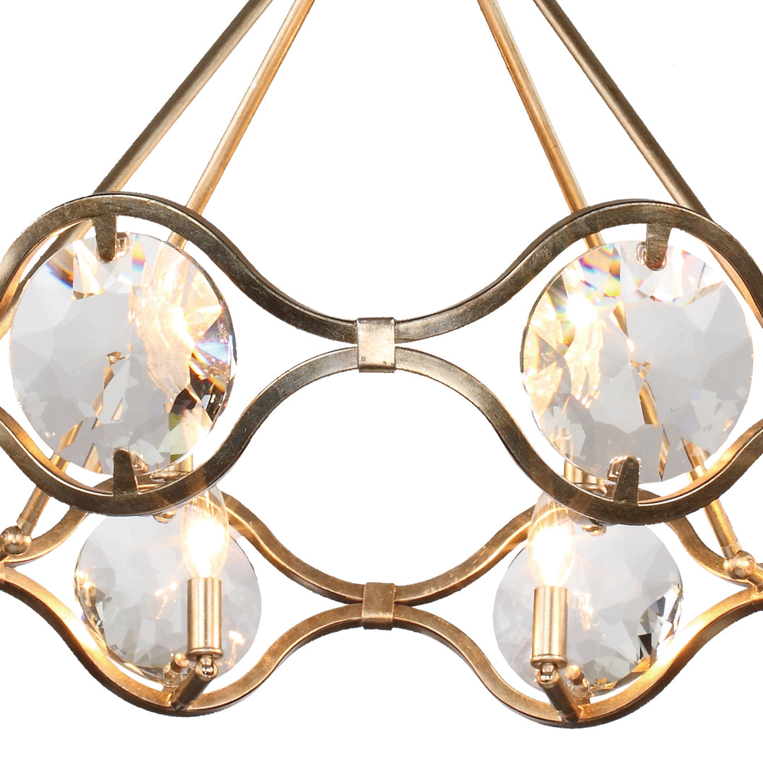 Crystorama Quincy 8 Light Distressed Twilight Chandelier