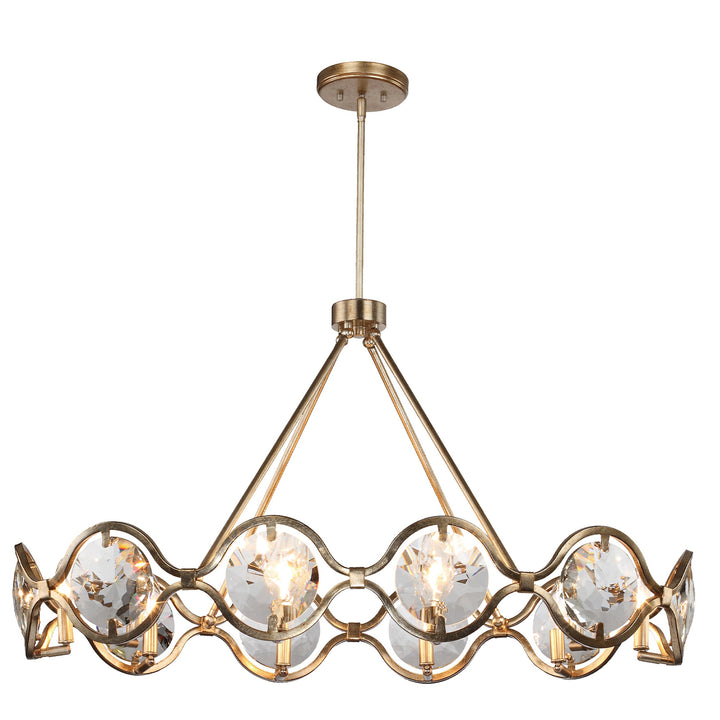 Crystorama Quincy 10 Light Distressed Twilight Chandelier