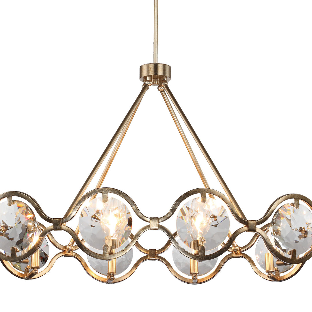 Crystorama Quincy 10 Light Distressed Twilight Chandelier