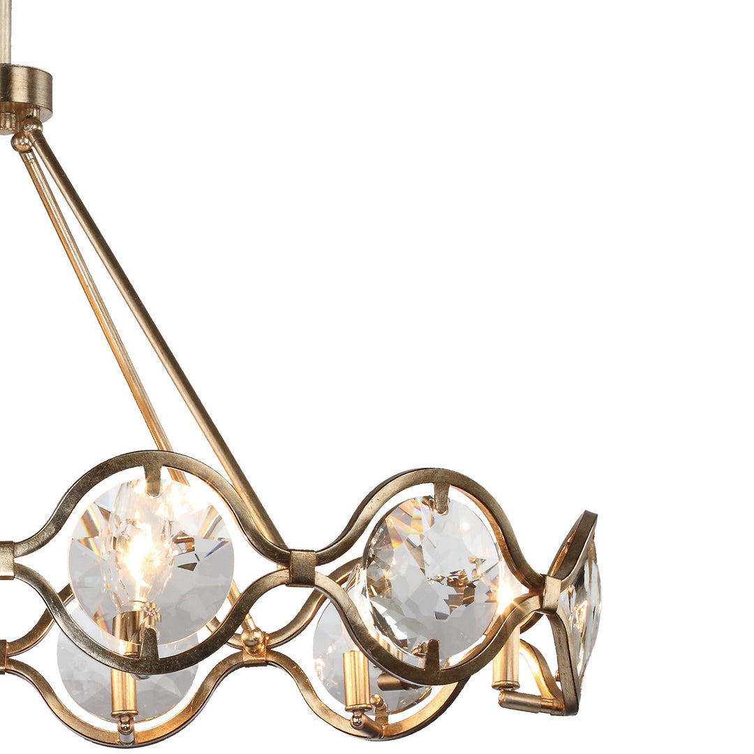 Crystorama Quincy 10 Light Distressed Twilight Chandelier