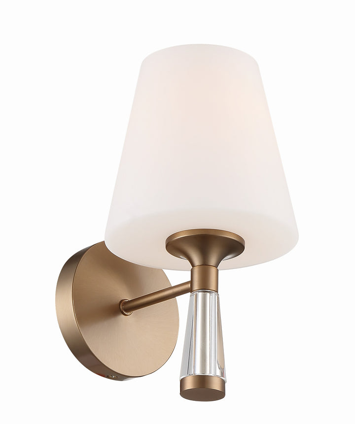 Crystorama Ramsey 1 Light Polished Nickel Sconce