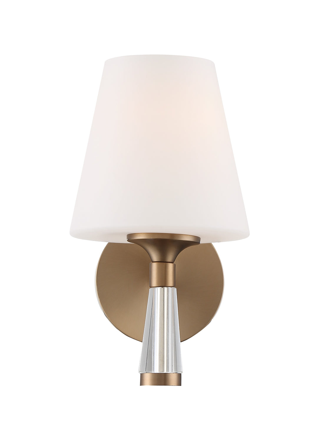 Crystorama Ramsey 1 Light Polished Nickel Sconce