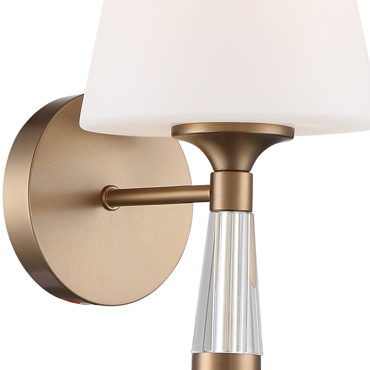 Crystorama Ramsey 1 Light Polished Nickel Sconce