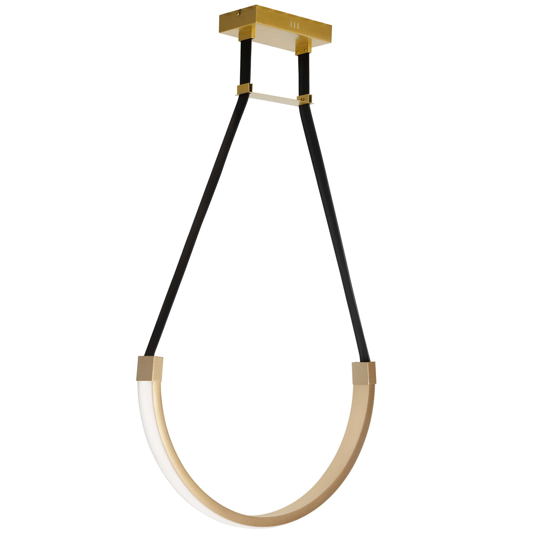 Dainolite 30W Pendant Aged Brass with White Silicone Diffuser