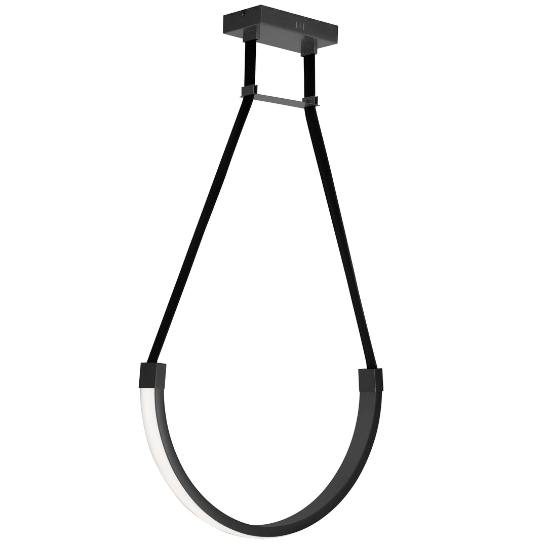 Dainolite 30W Pendant Matte Black with White Silicone Diffuser