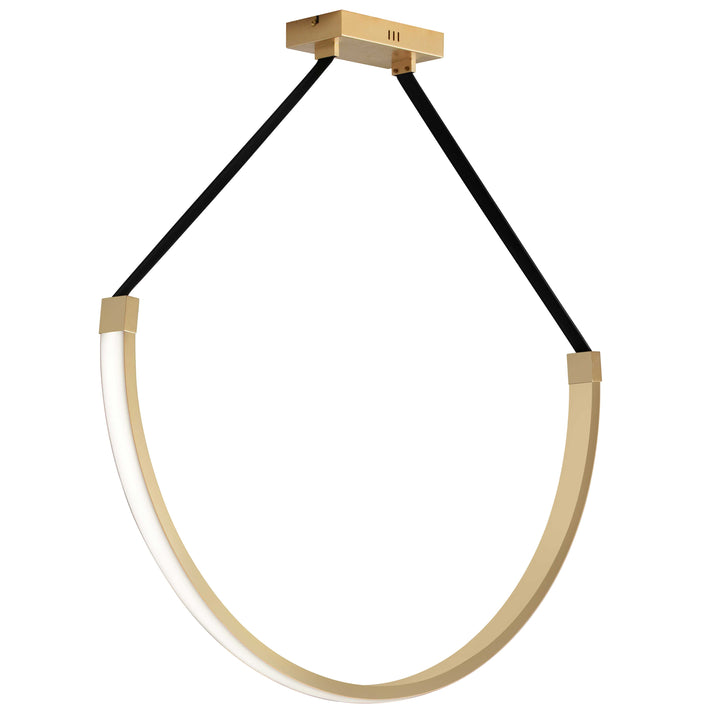 Dainolite 50W Pendant Aged Brass with White Silicone Diffuser