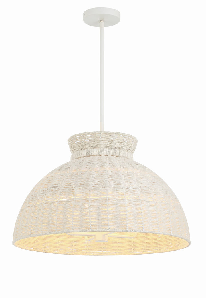 Crystorama Reese 4 Light Matte White Chandelier