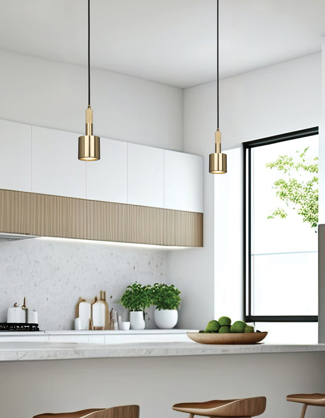 Dainolite 1 Light Pendant Aged Brass with Frosted Diffuser