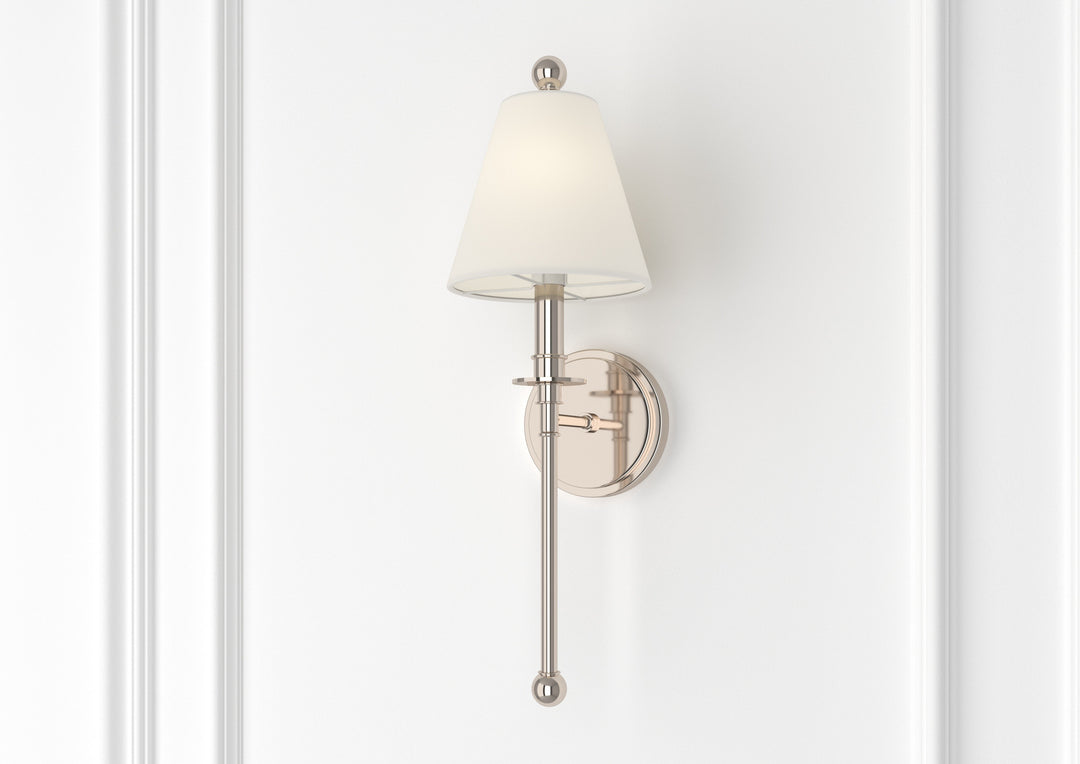 Crystorama Riverdale 1 Light Aged Brass Sconce