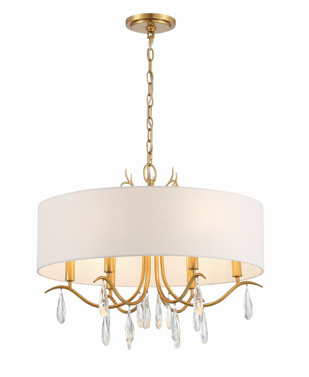 Crystorama Rollins 6 Light Antique Gold Chandelier