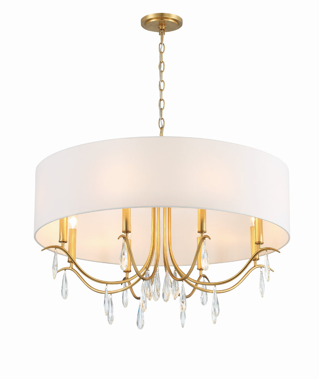 Crystorama Rollins 8 Light Antique Gold Chandelier