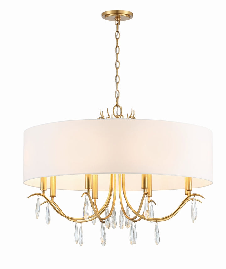 Crystorama Rollins 8 Light Antique Gold Chandelier