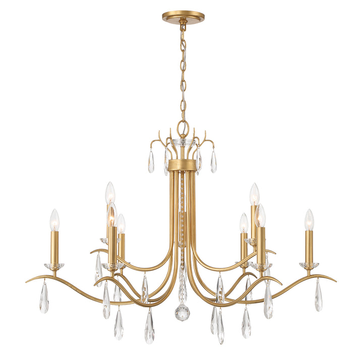 Crystorama Rollins 9 Light Antique Gold Chandelier