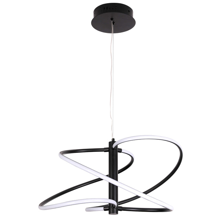 Dainolite 36W Pendant Matte Black with White Silicone Diffuser