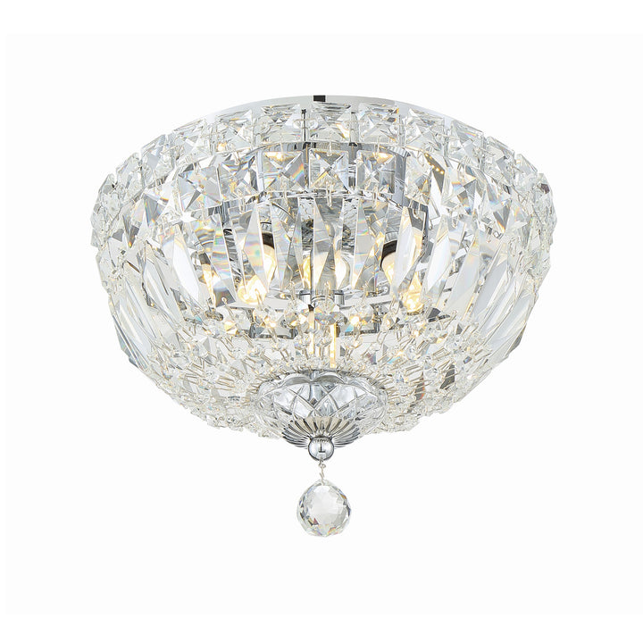 Crystorama Roslyn 3 Light Polished Chrome Flush Mount