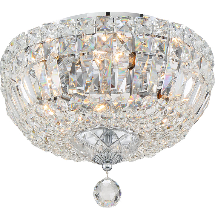 Crystorama Roslyn 4 Light Polished Chrome Flush Mount