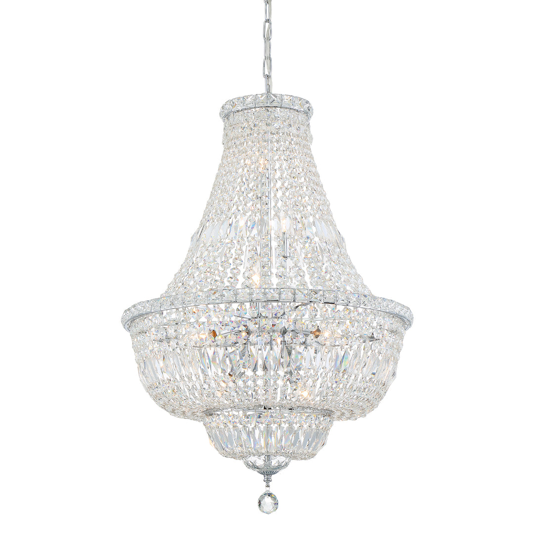 Crystorama Roslyn 9 Light Polished Chrome Chandelier