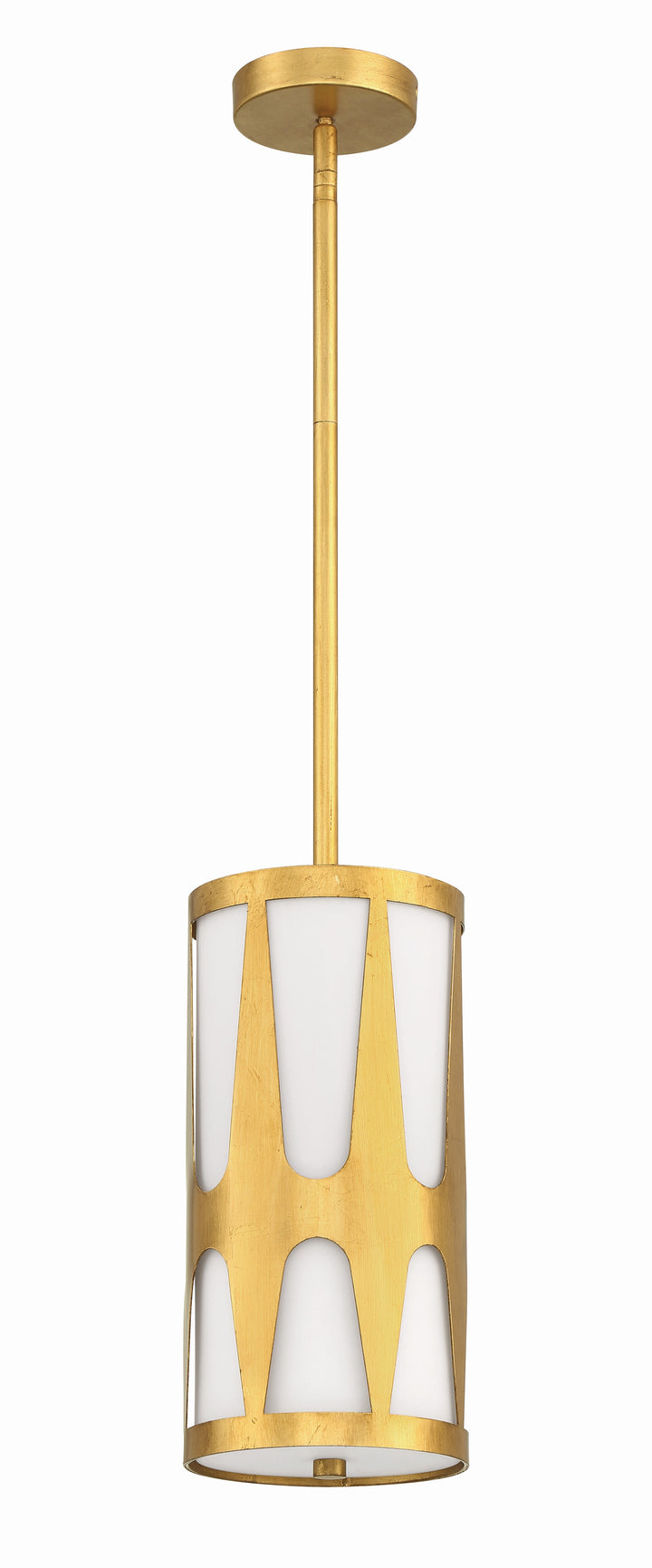 Crystorama Royston 1 Light Antique Gold Mini Pendant