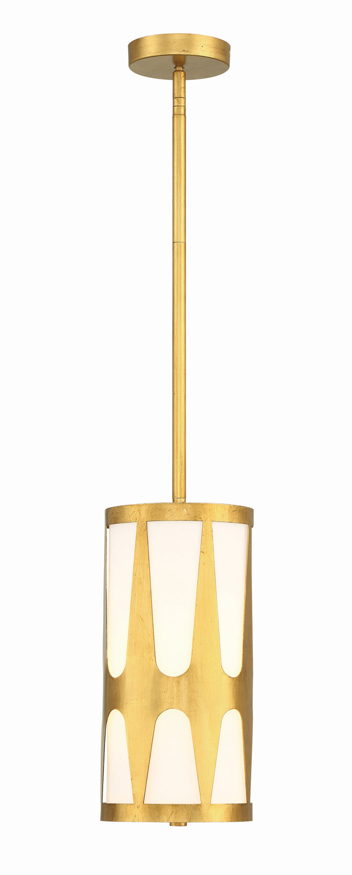 Crystorama Royston 1 Light Antique Gold Mini Pendant