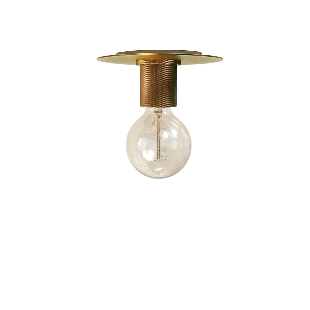 Dainolite 1 Light Incandescent Flush Mount, Aged Brass