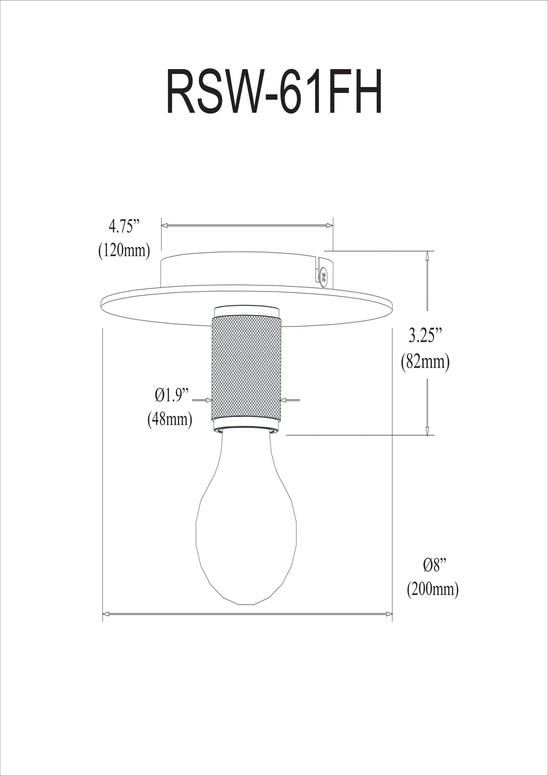 Dainolite 1 Light Incandescent Flush Mount, Aged Brass