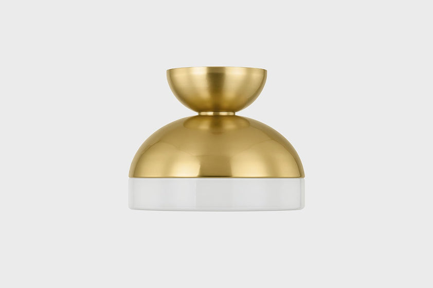 Rue Flush Mount, Aged Brass