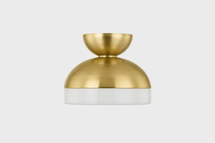 Rue Flush Mount, Aged Brass