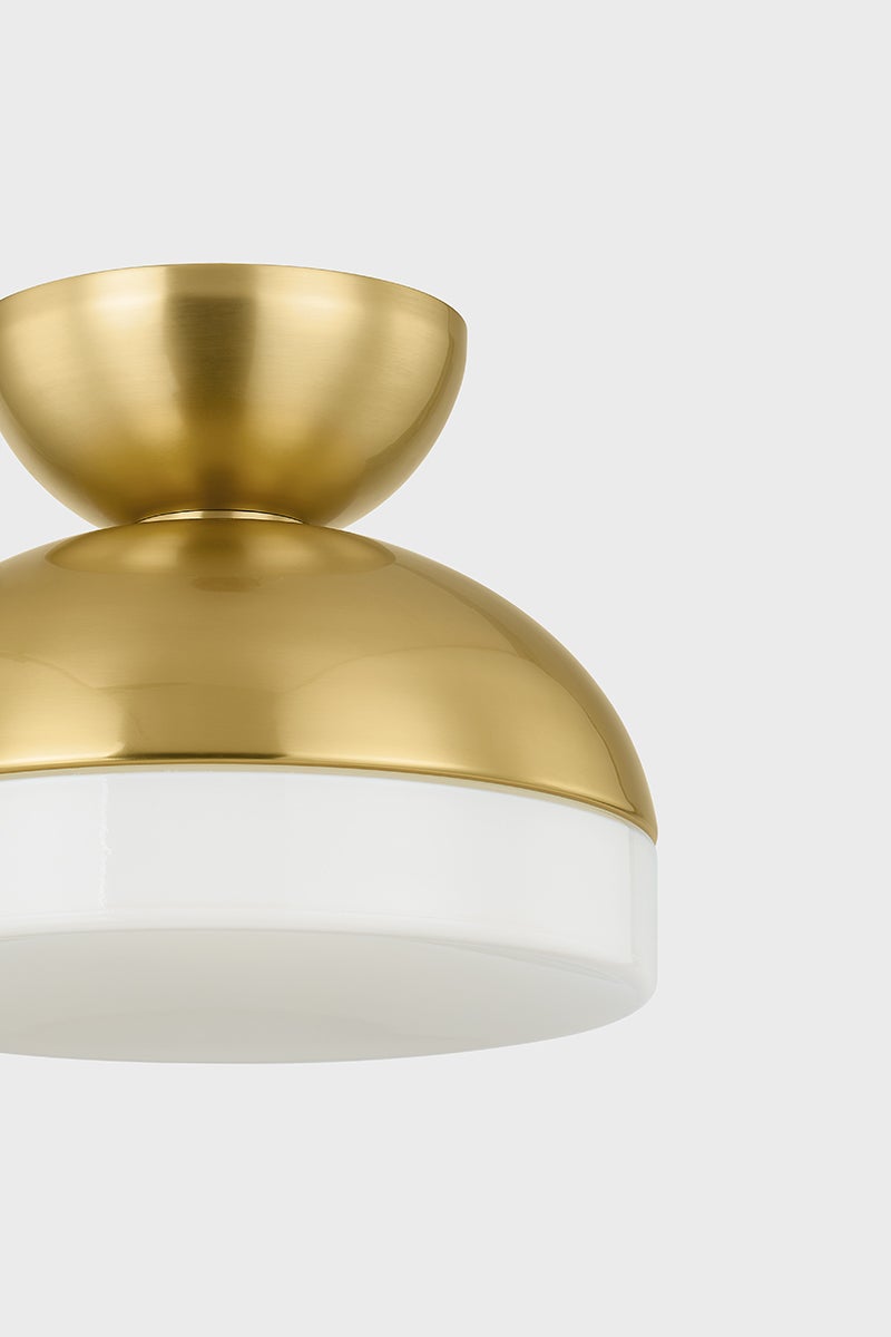 Rue Flush Mount, Aged Brass