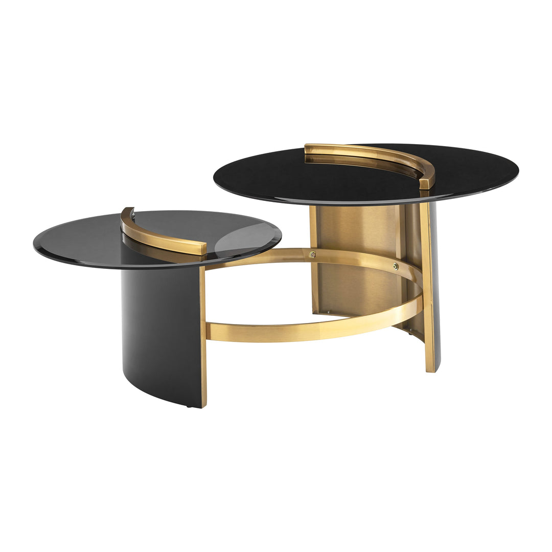 Finesse Decor Eclipse Noir Glass Coffee Table