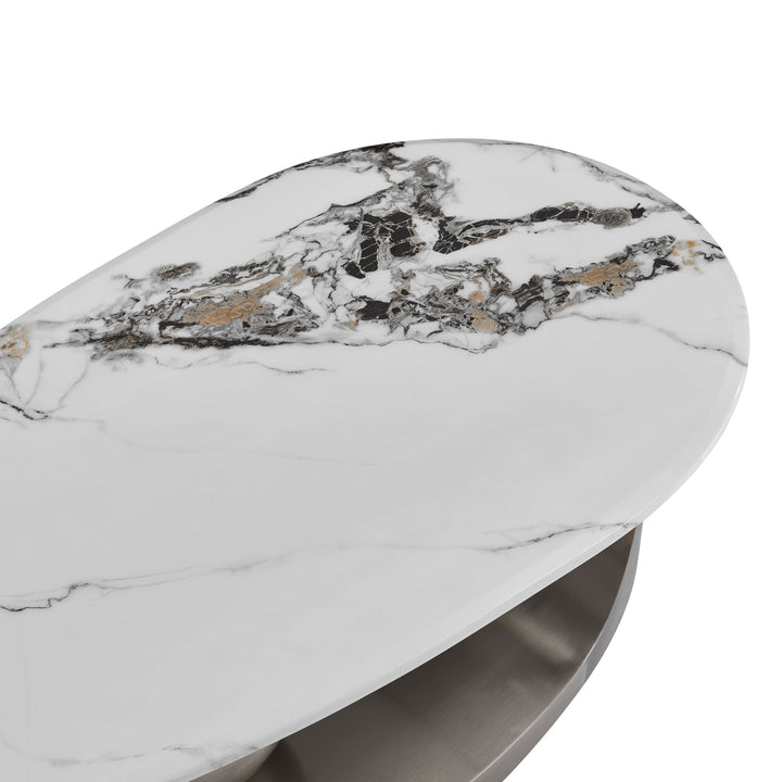 Finesse Decor Celestia Marble-Form Coffee Table