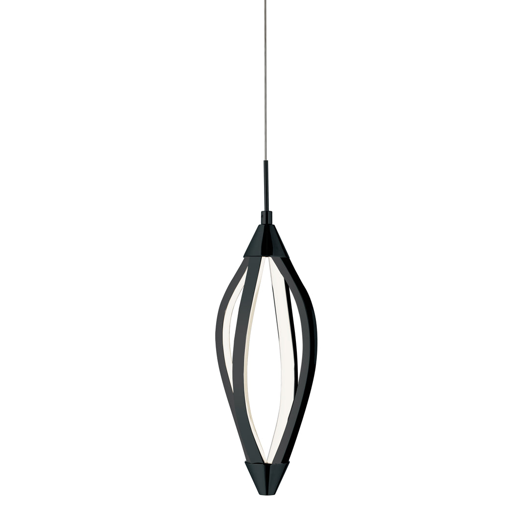 Dainolite 15W Pendant, Matte Black with White Acrylic Diffuser