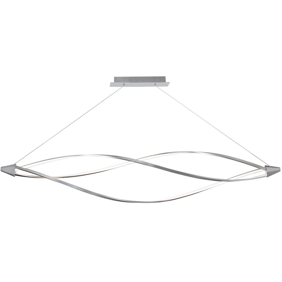 Dainolite 53W LED Horizontal Pendant, Satin Chrome Finish